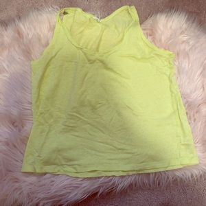 Bright yellow tank top